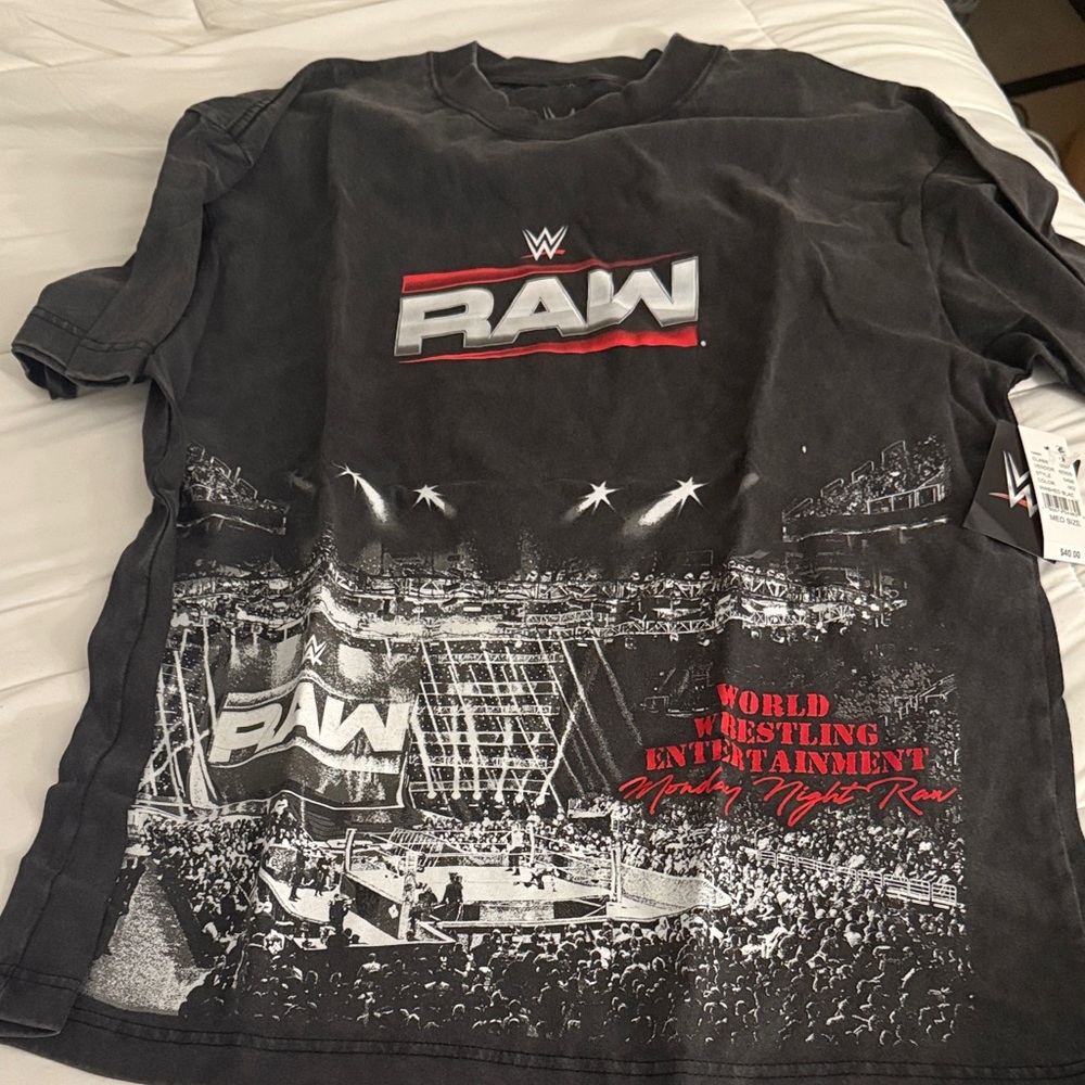 WWE Black and Red RAW Short Sleeve Tee